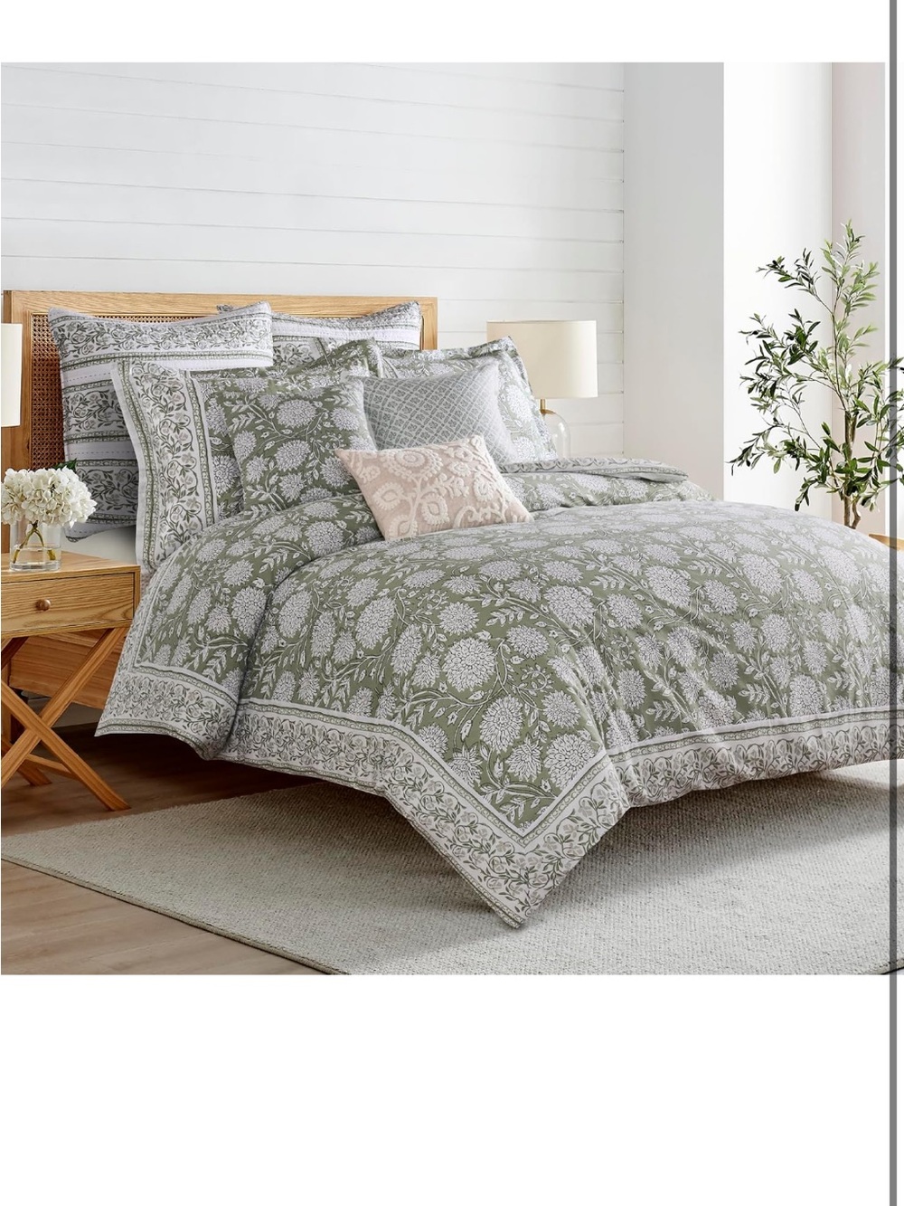 Levtex Home Adare Sage Reversible King Duvet Cover Set